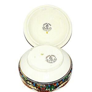 Vintage Falcon Ware England MCM Dish Lid Cottage & Landscape Scene  Cottage Core
